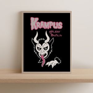 Krampus Risograph Print