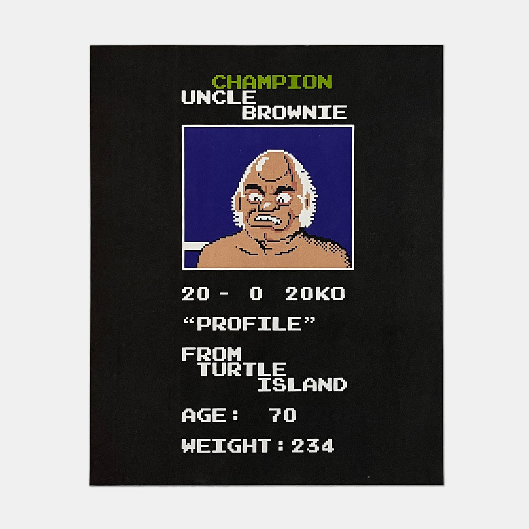 Uncle Brownie Punch Out Screen Print