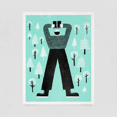 Binocular Risograph Print