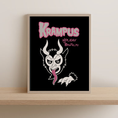 Krampus Risograph Print