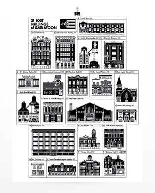 Lost Buildings of Saskatoon Print