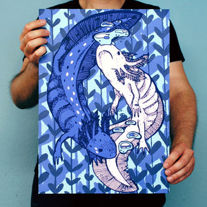 Axolotl Screen Print