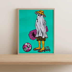 Surfs Up Risograph Print