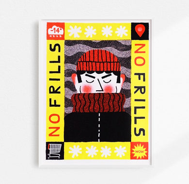 No Frills Risograph Print