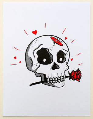 Skull Risograph Print