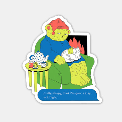 Sleepytime Bear Sticker