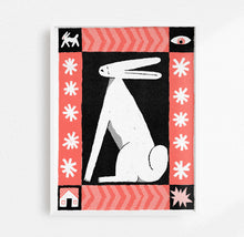Load image into Gallery viewer, Hare Risograph Print